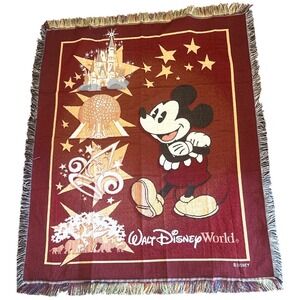 Walt Disney World Mickey Mouse Theme Park Cinderella Tapestry Throw‎ Blanket